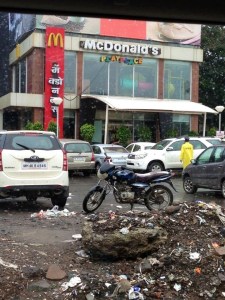 An example of the garbage. Actually, I didn't even notice the garbage until I showed this picture to someone who pointed it out to me. You become quite accustomed to it in India.