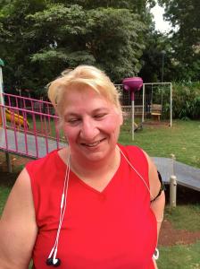 And here I am, sweaty and horribly red-faced after my run!