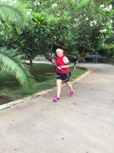 My dad caught a shot of me while I was running in the park this morning.