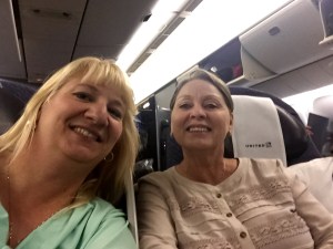 Brenda and me on the plane
