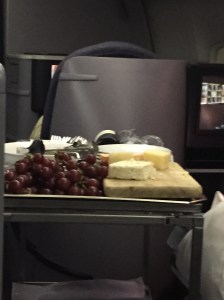 One dessert option is assorted cheeses and grapes, but I'm all about the ice cream!