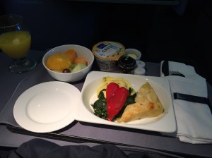 Breakfast before we landed