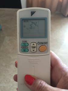 The remote to control the AC in my room